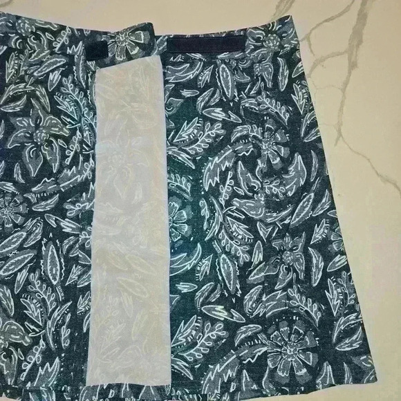 NWT Rip Skirt Womens A-Line Velcro Closures Wrap Mini Skirt Blue Floral Size XXL - Picture 3 of 9